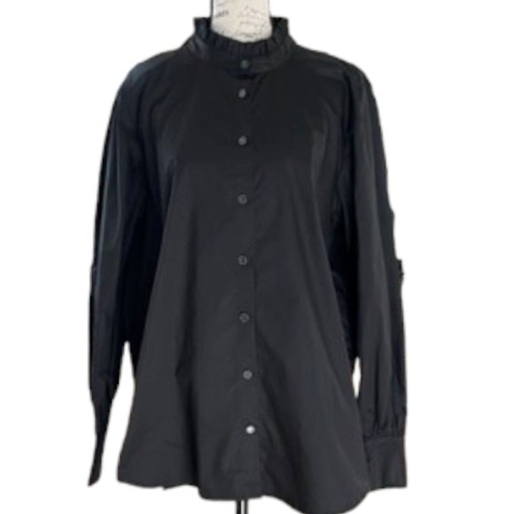 Karen by Simonsen Mojo KB ruffled collar blouse - Picture 2 of 9